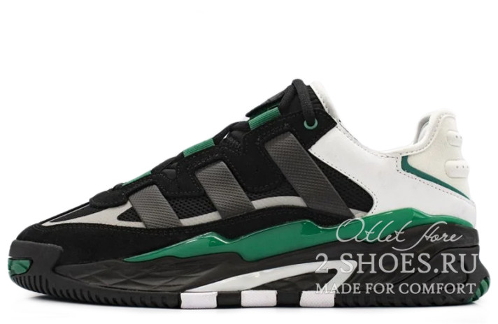 Кроссовки Adidas Niteball Winter Black Sub Green  черные