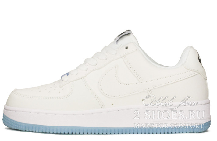 Кроссовки Nike Air Force 1 Low UV Reactive Swoosh DA8301-101 белые, кожаные